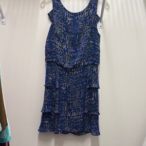 Banana Republic Blue and White Patterned Mini Dress